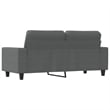 Bowery Hill Contemporary Metal 2-Seater Sofa in Dark Gray Polyester