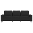 Bowery Hill Contemporary 3-Seater Sofa in Black Finish Polyester