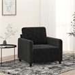 Bowery Hill Contemporary Single Sofa Chair in Black Finish Velvet