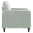 Bowery Hill Contemporary Metal 2-Seater Sofa in Light Grey Velvet