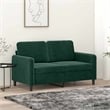 Bowery Hill Modern / Contemporary 2-Seater Sofa in Dark Green Velvet