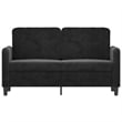 Bowery Hill Contemporary 2-Seater Sofa in Black Finish Polyester