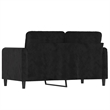 Bowery Hill Contemporary 2-Seater Sofa in Black Finish Polyester