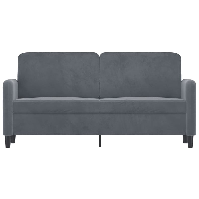 Bowery Hill Contemporary 2-Seater Sofa in Dark Grey Polyester