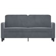 Bowery Hill Contemporary 2-Seater Sofa in Dark Grey Polyester