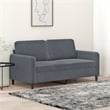 Bowery Hill Contemporary 2-Seater Sofa in Dark Grey Polyester