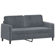 Bowery Hill Contemporary 2-Seater Sofa in Dark Grey Polyester