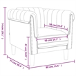 Bowery Hill Contemporary Single Sofa Chair in Black Polyester Velvet