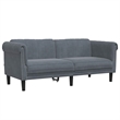 Bowery Hill Contemporary Sofa in Dark Grey Finish Polyester Velvet