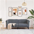 Bowery Hill Contemporary Sofa in Dark Grey Finish Polyester Velvet