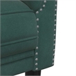Bowery Hill Contemporary Sofa in Dark Green Polyester Velvet