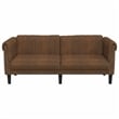 Bowery Hill Modern / Contemporary Sofa in Brown Faux Suede Leather