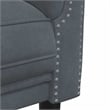 Bowery Hill Contemporary Sofa in Dark Grey Finish Polyester Velvet