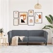 Bowery Hill Contemporary Sofa in Dark Grey Finish Polyester Velvet