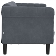 Bowery Hill Contemporary Sofa in Dark Grey Finish Polyester Velvet