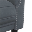 Bowery Hill Contemporary Sofa in Dark Grey Finish Polyester Velvet