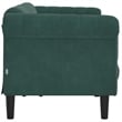 Bowery Hill Contemporary Sofa in Dark Green Polyester Velvet