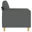 Bowery Hill Contemporary Single Sofa Chair in Dark Grey Polyester