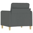 Bowery Hill Contemporary Single Sofa Chair in Dark Grey Polyester