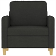 Bowery Hill Contemporary Single Sofa Chair in Black Finish Fabric