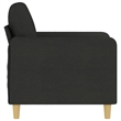 Bowery Hill Contemporary Single Sofa Chair in Black Finish Fabric
