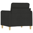 Bowery Hill Contemporary Single Sofa Chair in Black Finish Fabric