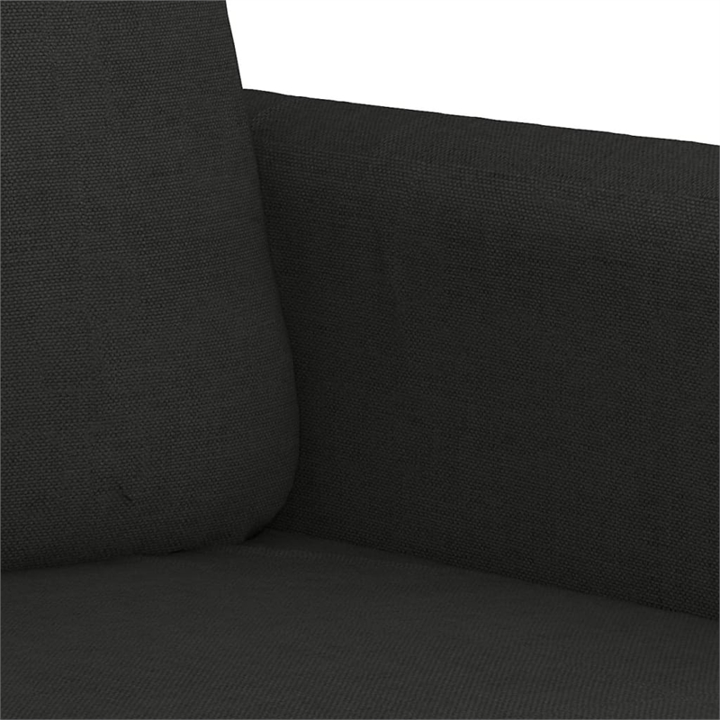 Bowery Hill Contemporary Single Sofa Chair in Black Finish Fabric