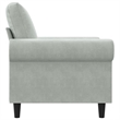 Bowery Hill Contemporary Single Sofa Chair in Light Grey Velvet