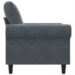 Bowery Hill Contemporary Single Sofa Chair in Dark Grey Polyester