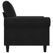Bowery Hill Contemporary Single Sofa Chair in Black Finish Velvet