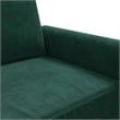 Bowery Hill Metal 2-Seater Sofa in Dark Green Polyester Velvet