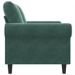 Bowery Hill Metal 2-Seater Sofa in Dark Green Polyester Velvet