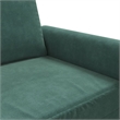 Bowery Hill Metal 2-Seater Sofa in Dark Green Polyester Velvet
