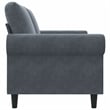 Bowery Hill Contemporary Metal 2-Seater Sofa in Dark Gray Polyester