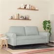 Bowery Hill Contemporary Metal 2-Seater Sofa in Light Gray Polyester