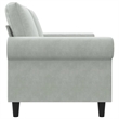 Bowery Hill Contemporary Metal 2-Seater Sofa in Light Gray Polyester