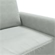 Bowery Hill Contemporary Metal 2-Seater Sofa in Light Gray Polyester