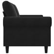 Bowery Hill Contemporary 2-Seater Sofa in Black Finish Polyester