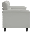Bowery Hill Contemporary 2-Seater Sofa in Light Gray Microfiber