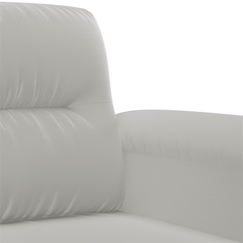 Bowery Hill Contemporary 2-Seater Sofa in Light Gray Microfiber