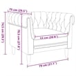 Bowery Hill Contemporary Chesterfield Single Sofa Chair in Brown