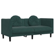 Bowery Hill Modern / Contemporary Sofa in Dark Green Polyester