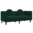 Bowery Hill Modern / Contemporary Sofa in Dark Green Polyester