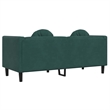 Bowery Hill Modern / Contemporary Sofa in Dark Green Polyester