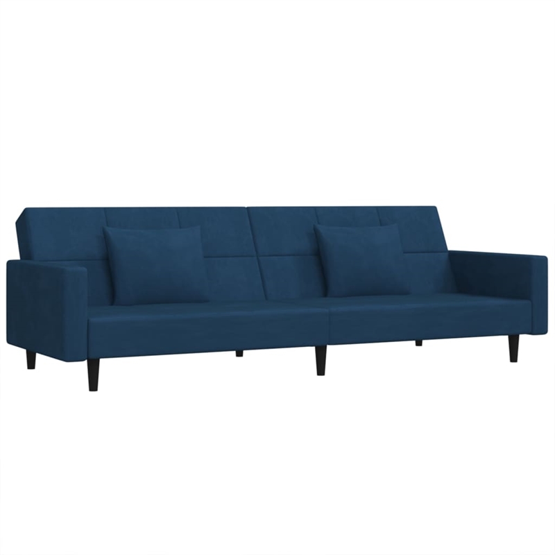Bowery Hill Modern / Contemporary Sofa Bed in Blue Finish Velvet