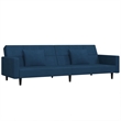 Bowery Hill Modern / Contemporary Sofa Bed in Blue Finish Velvet