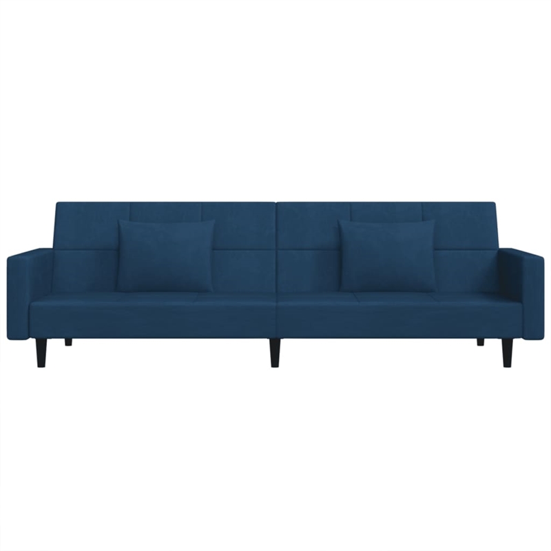 Bowery Hill Modern / Contemporary Sofa Bed in Blue Finish Velvet
