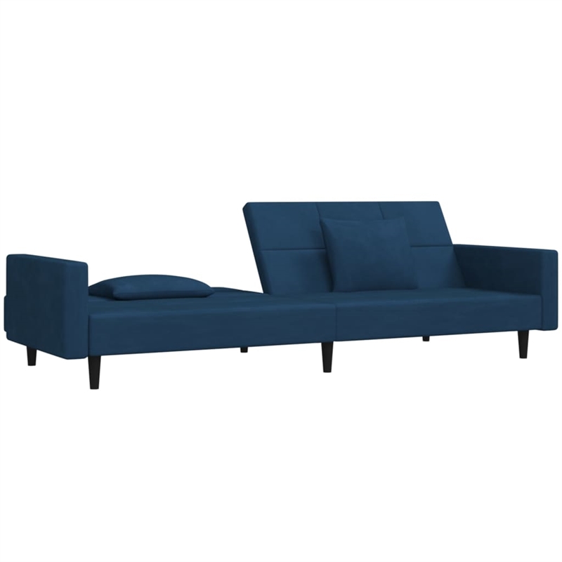 Bowery Hill Modern / Contemporary Sofa Bed in Blue Finish Velvet