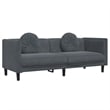 Bowery Hill Contemporary Sofa in Dark Grey Finish Polyester Velvet