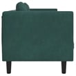 Bowery Hill Contemporary Sofa in Dark Green Polyester Velvet